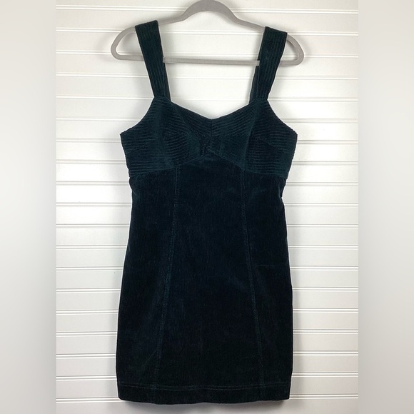 MADEWELL  Corduroy Sweetheart Mini Dress Ancient Forest Green Size 6 - Picture 11 of 11